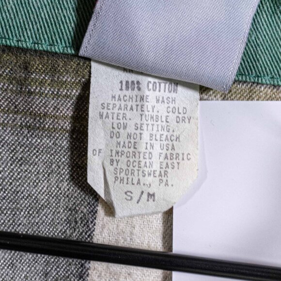 Ocean East Plaid Lined Zip Jacket Small Medium Point Pleasant Beach SunFaded VTG - Picture 7 of 10
